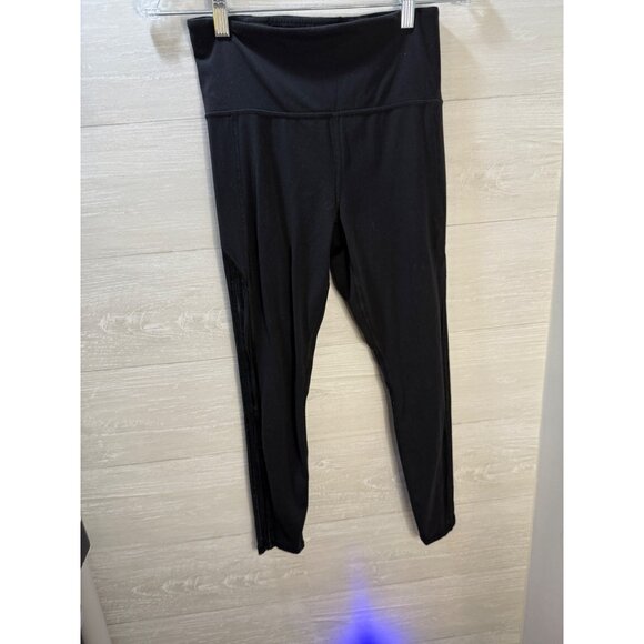 Athleta Womens Black High-Waist Mesh Panel Leggings S Stretchy Activewear - Picture 7 of 12